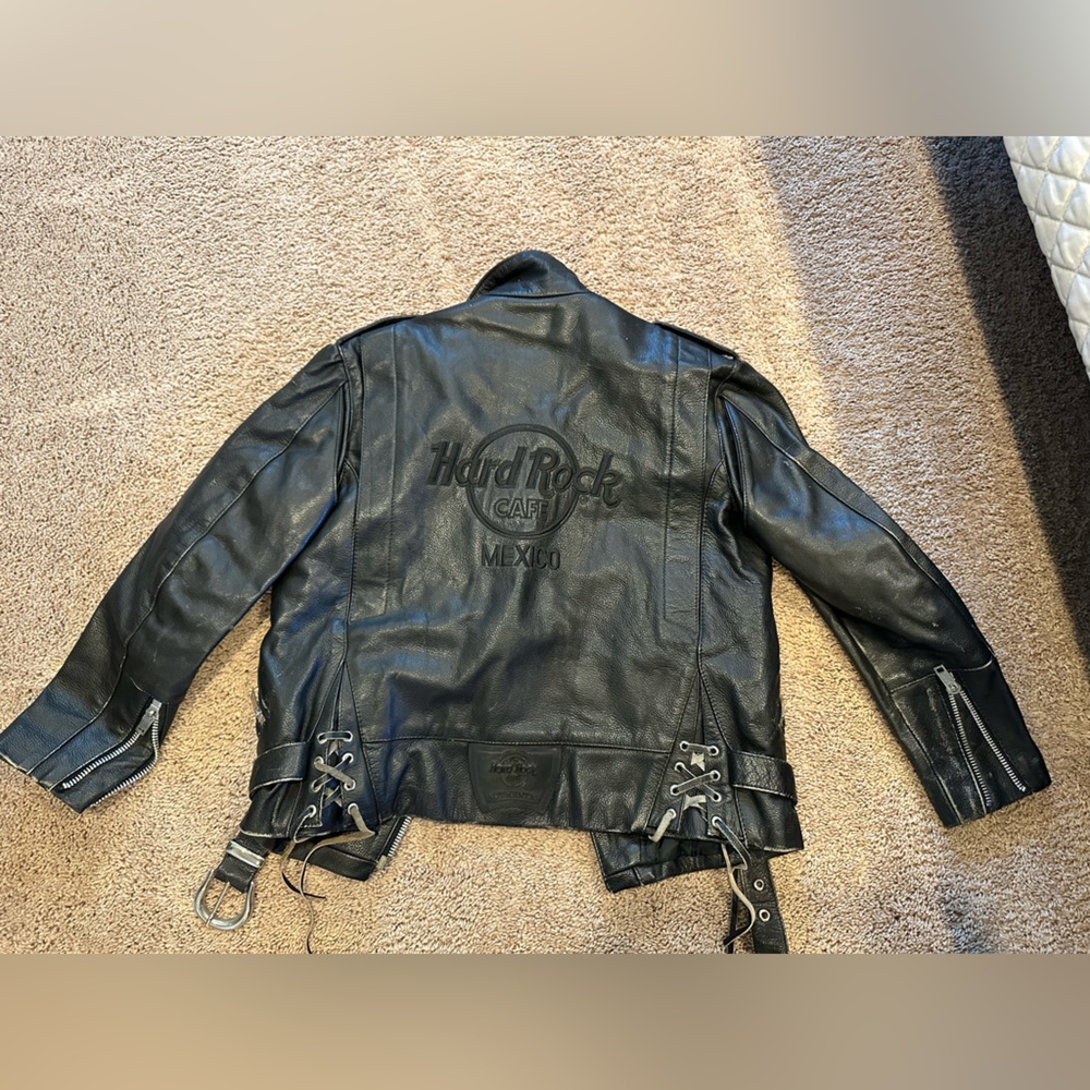 Hard Rock Cafe vintage leather motorcycle jacket